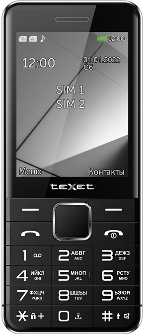 

Мобильный телефон TeXet TM-425 черный (24175)