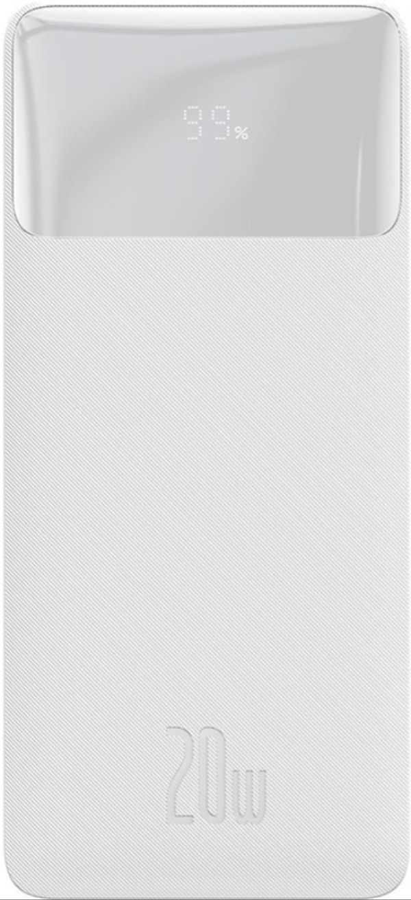 

Внешний аккумулятор Baseus Bipow Digital Display Power bank 10000mAh 20W Белый (PPDML-L02)