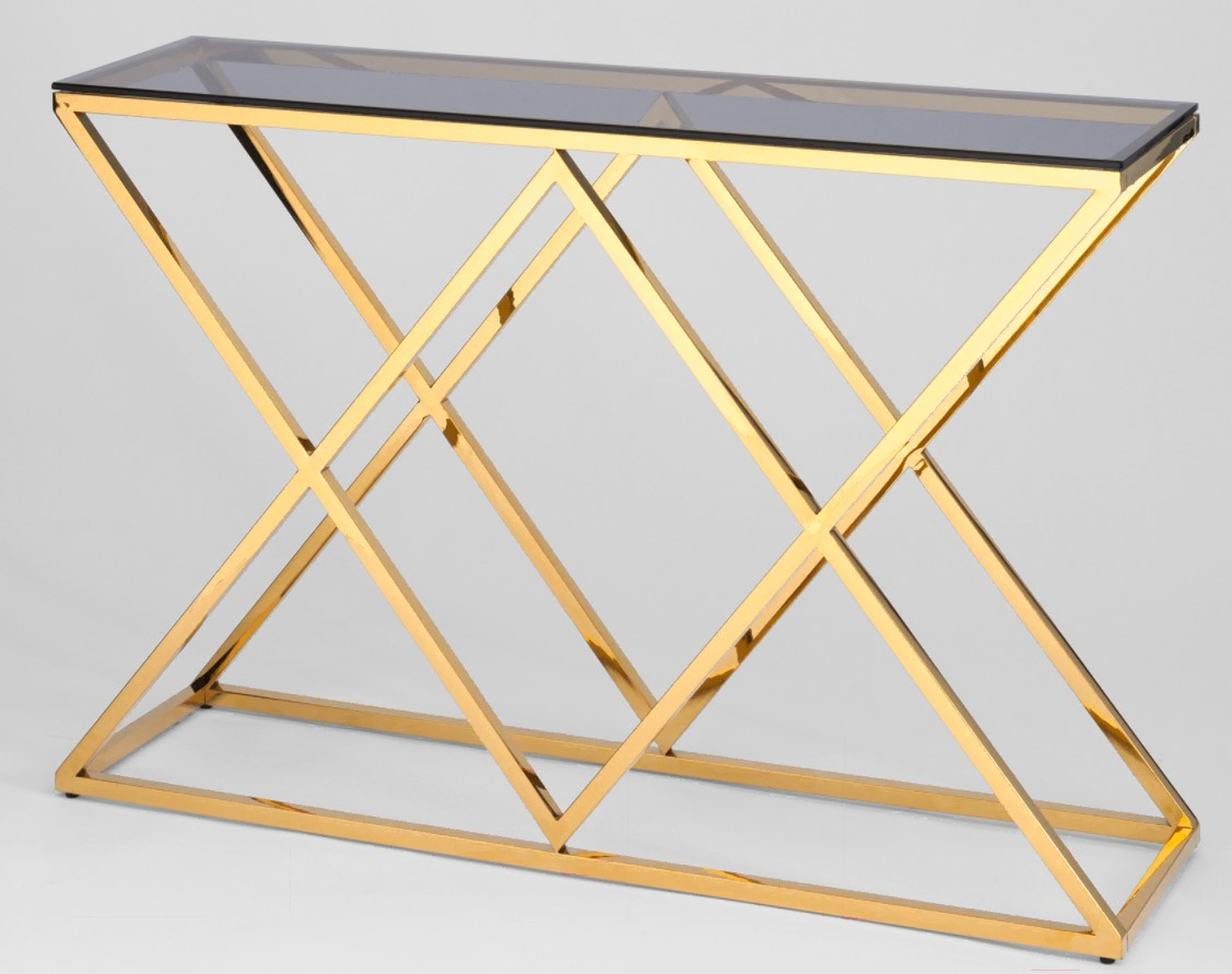

Консоль Stool Group Инсигния золото/smoke [ECST-026-TG-SK 115x30], Стол консольный Stool Group Инсигния ECST-026-TG-SK 115x30 золото/smoke