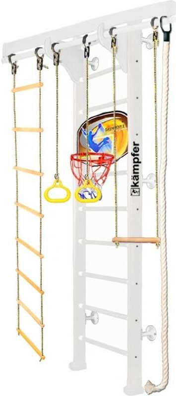 

Спортивный комплекс Kampfer Wooden Ladder Wall Basketball Shield №6 стандарт жемчужный/белый, Шведская стенка Kampfer Wooden Ladder Wall Basketball Shield №6 стандарт жемчужный/белый