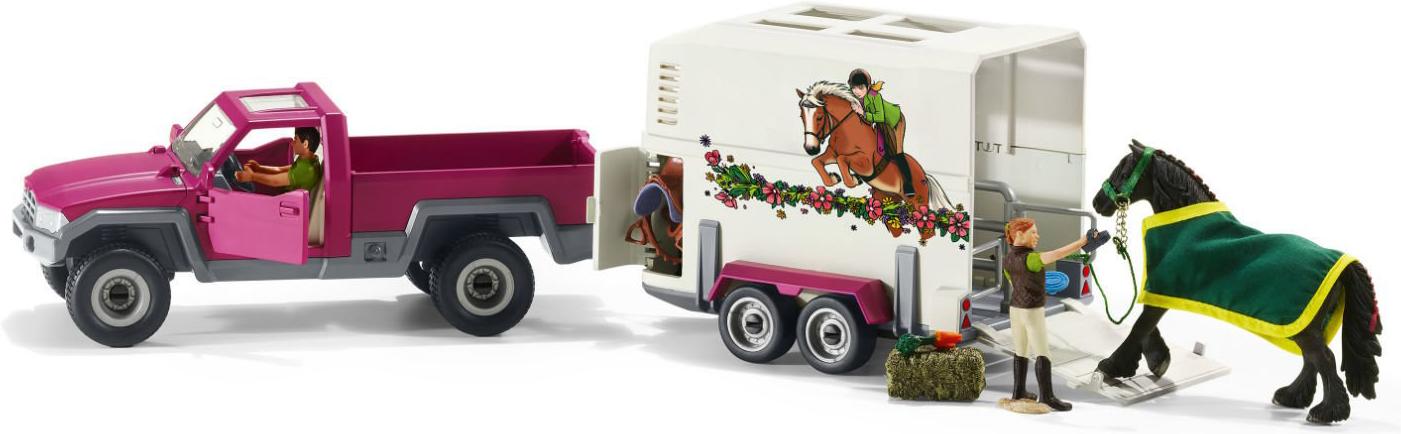 

Игрушка Schleich Пикап с прицепом для лошади [42346], Пикап с прицепом для лошади