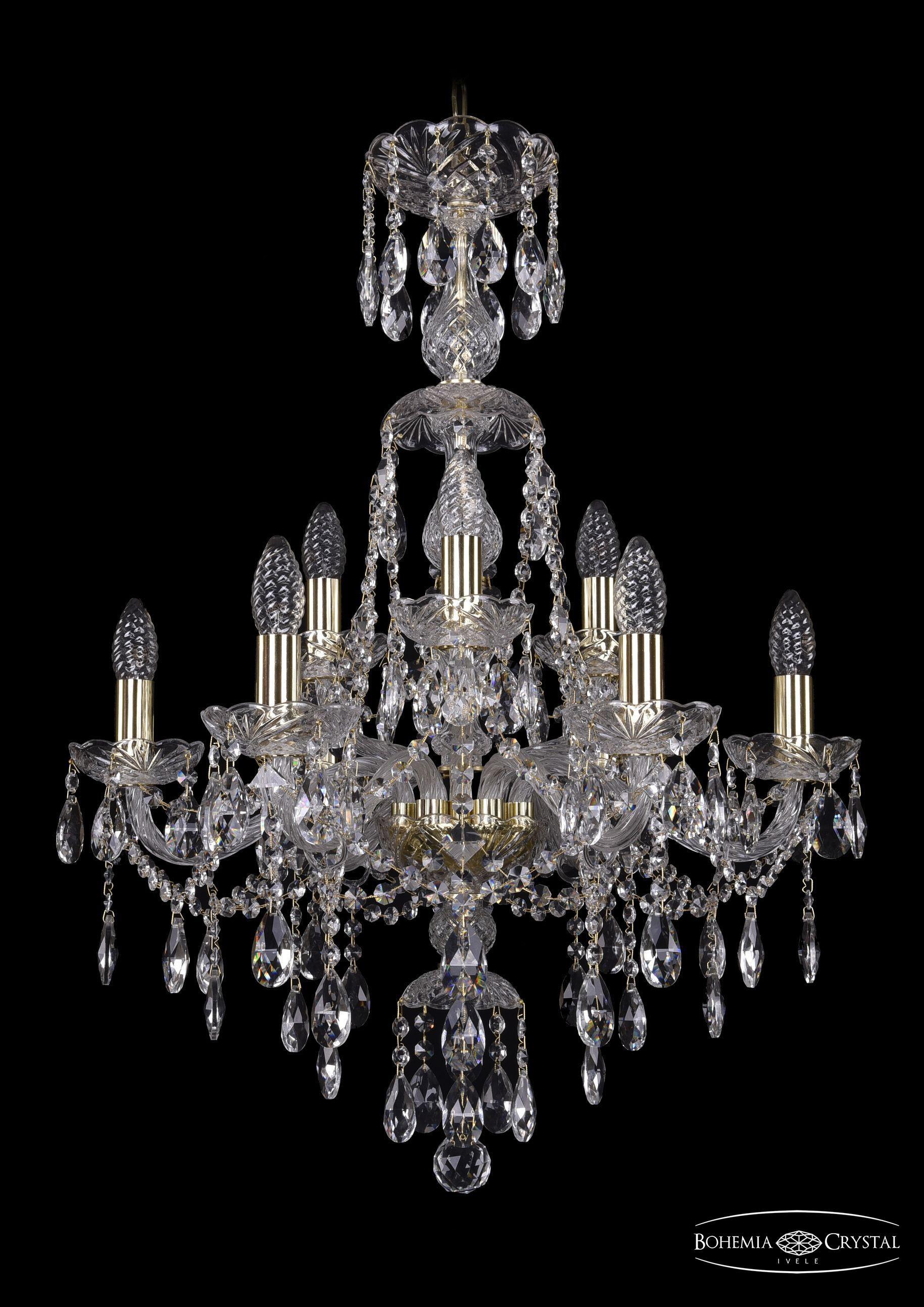 

Подвесная люстра Bohemia Ivele Crystal 1415/6+3/200/XL-77/G