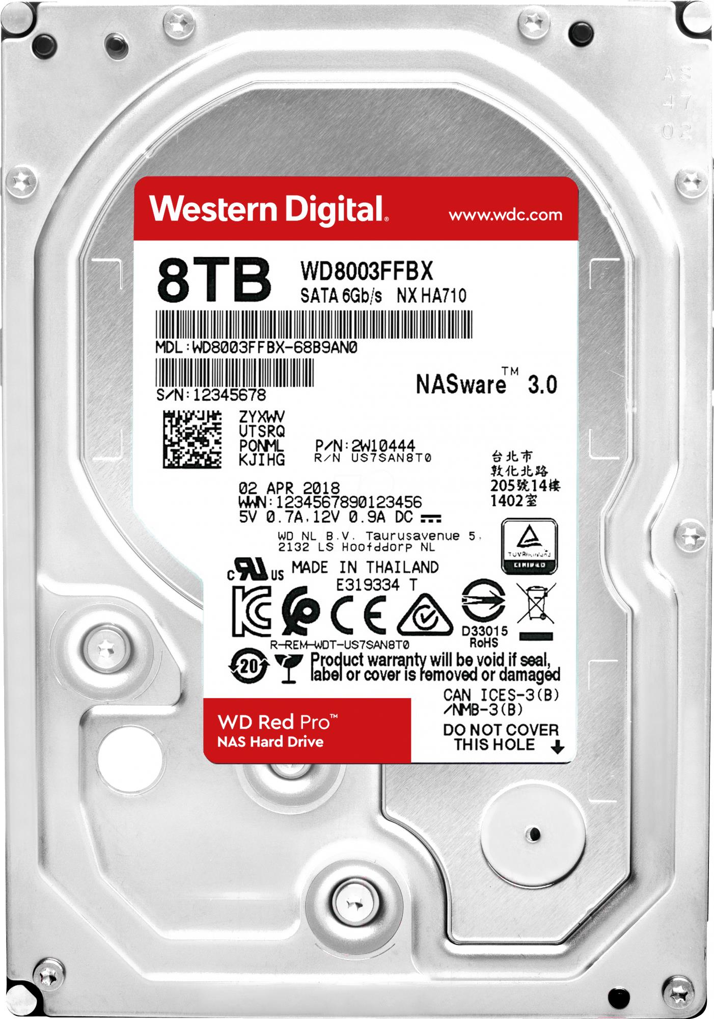 

Жесткий диск WD Red Pro 8TB WD8003FFBX