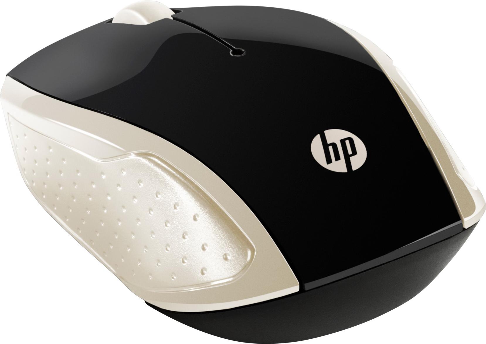 

Мышь Microsoft HP Wireless Mouse 200 золотистый/черный [2HU83AA], Wireless Mouse 200
