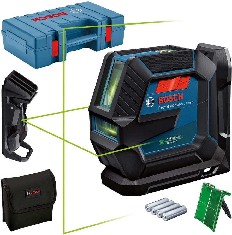 

Лазерный нивелир Bosch со штативом и держателем GLL 2-15 G + LB 10 + BT 150 [0.601.063.W01], Лазерный нивелир BOSCH GLL 2-15 G (0601063W01)