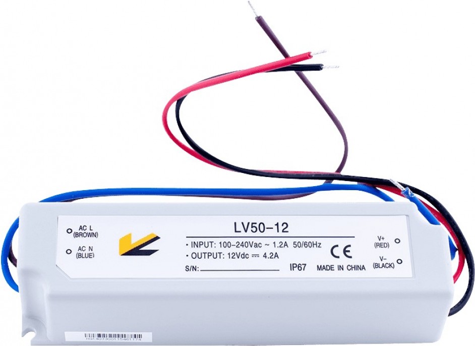 

SWG Блок Питания для ленты IP 67 пластик 50 W, 12V [LV-50-12], Блок питания SWG Блок Питания для ленты IP 67 пластик 50 W, 12V LV-50-12