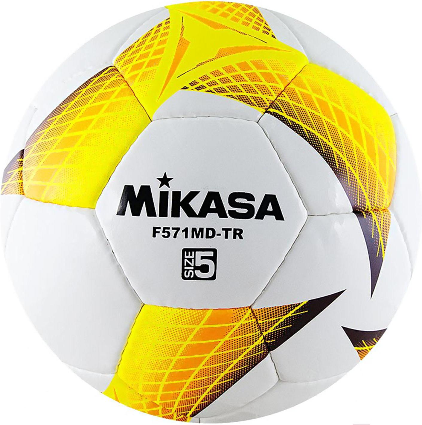 

Футбольный мяч Mikasa F571MD-TR-O pазмер 5 белый/желтый, Футбольный мяч Mikasa F571MD-TR-O p.5