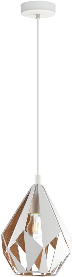 

EGLO 43001 Подвес CARLTON 1, 1x60W(E27), сталь, белый, золотой, Подвесная люстра EGLO Carlton 43001