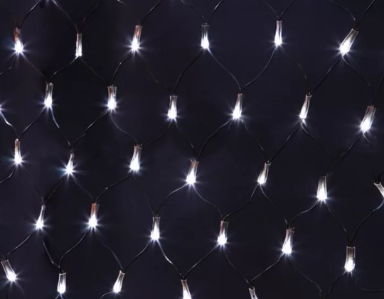 

Новогодняя гирлянда Neon-night Сеть 2x0.7m 176 LED White [215-011], Гирлянда - сеть светодиодная 2 х 0.7м, свечение с динамикой, черный провод, белые диоды NEON-NIGHT