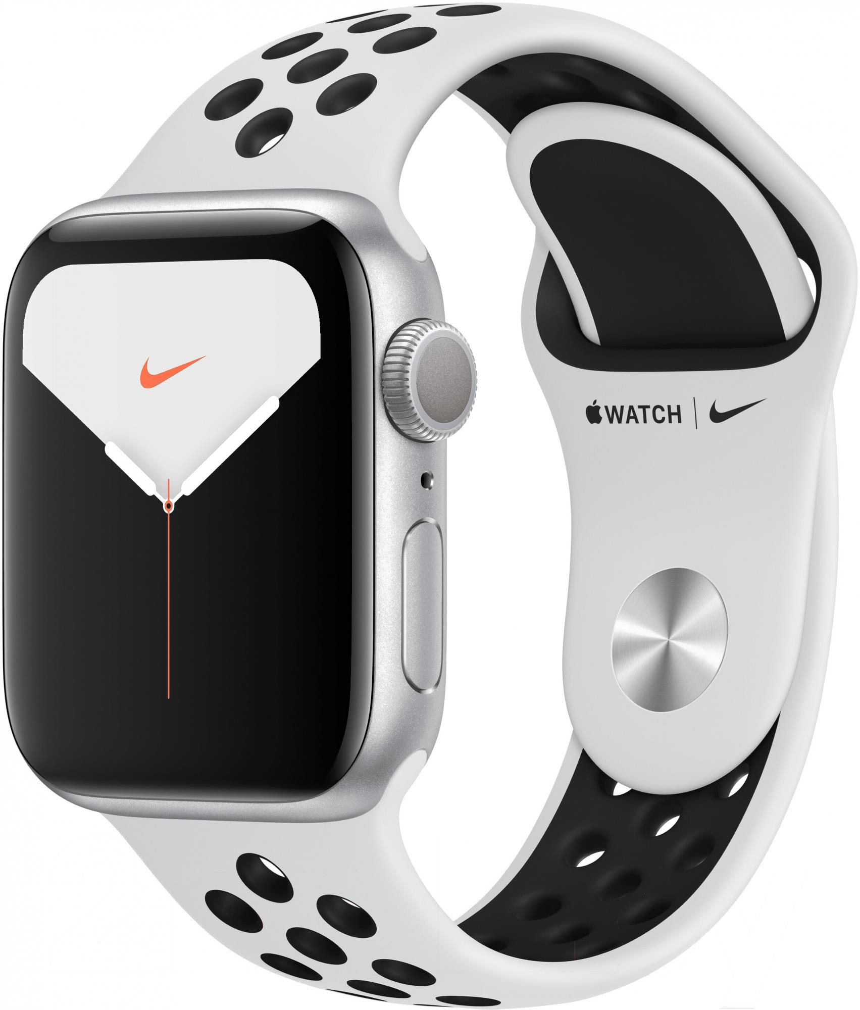 

Умные часы Apple Watch Series 5 GPS 40 mm алюминий серебристый/чистая платина, черный [MX3R2], Watch Series 5 GPS 40 mm