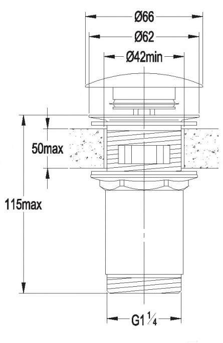 

Донный клапан для сифона Omnires A706 BP, A706 BP