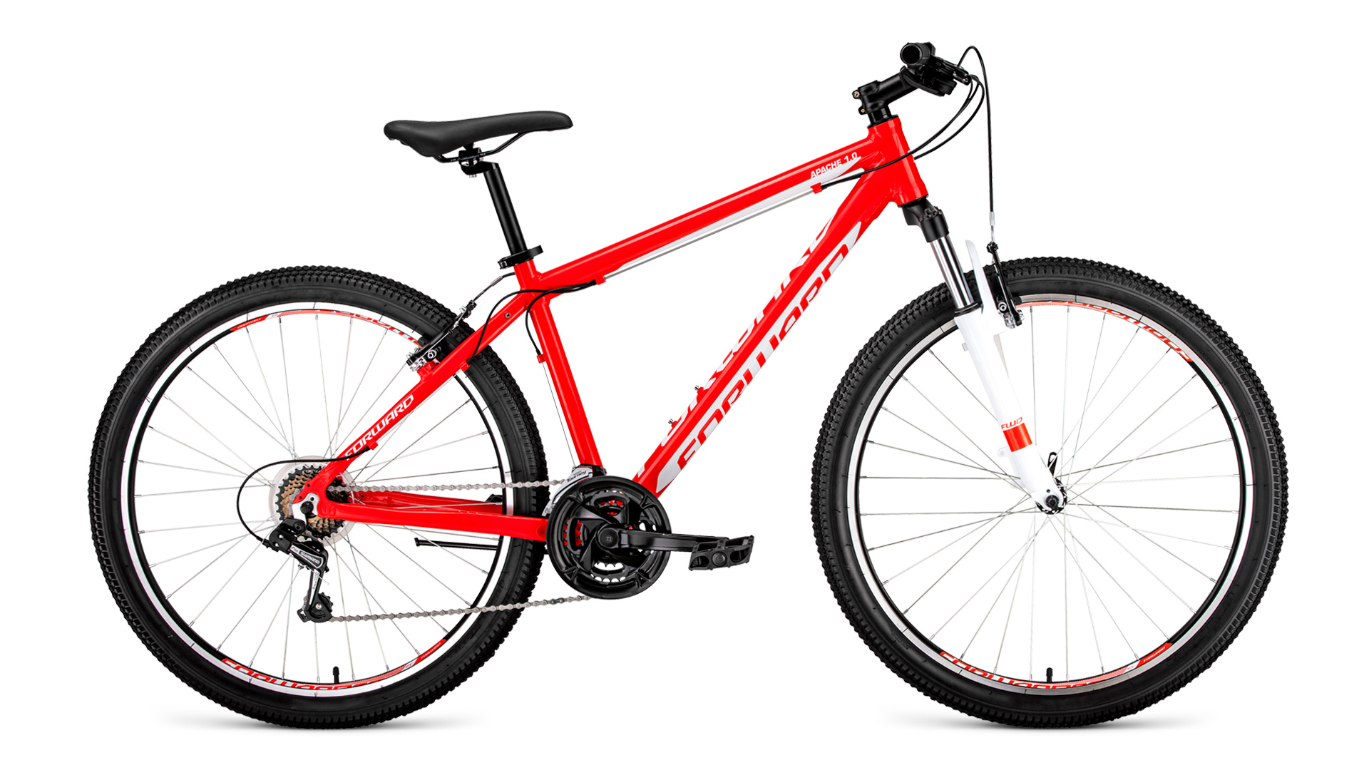 

Велосипед Forward Apache 27.5'' 1.0 рама 15 дюймов 2019 красный/белый [RBKW9M67Q010], Apache 27.5 1.0 2019 15 дюймов