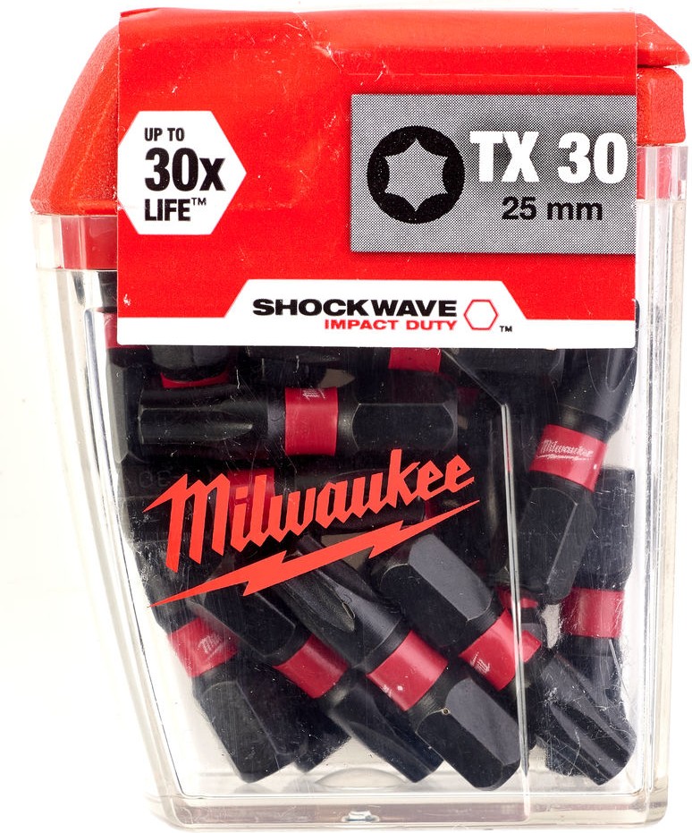 

Набор оснастки Milwaukee Shockwave Impact Duty 4932430886, Бита Milwaukee Бита ударная шуруповерта Shockwave TX30 25 мм 25шт 4932430886