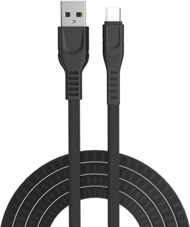 

Кабель USB - MicroUSB для зарядки 1 м 2.4А Atomic Cabler черный
