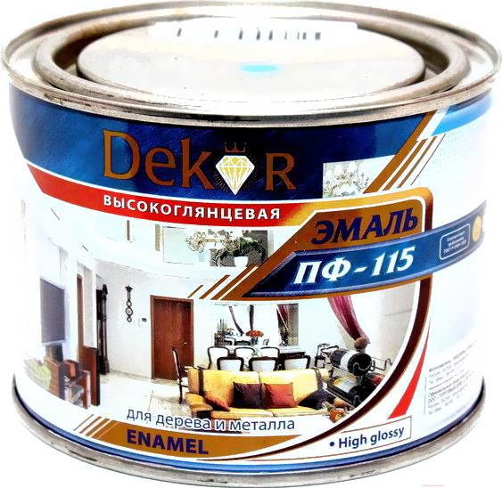 

Краска Dekor ПФ-115 1.8кг белый глянцевый