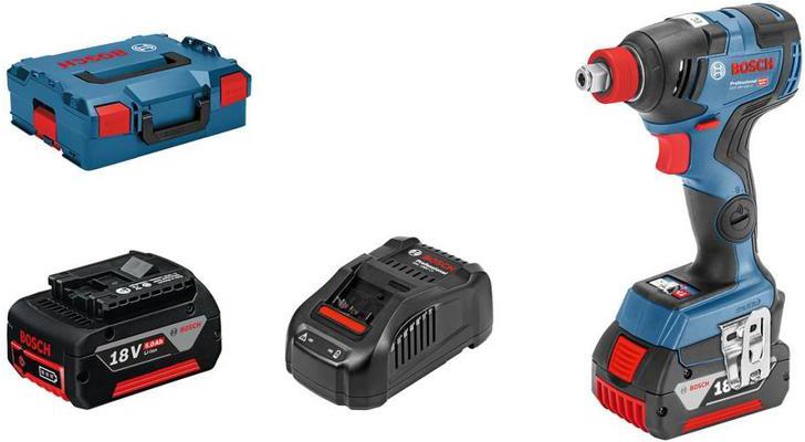 

Аккумуляторный гайковерт Bosch GDX 18V-200 C L-boxx ударный [0.601.9G4.201], Гайковерт Bosch GDX 18V-200 C Professional 06019G4201 (с 2-мя АКБ, кейс)