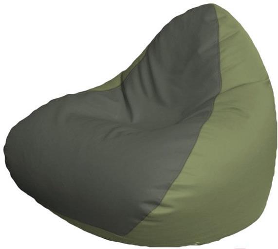 

Кресло-мешок Flagman Relax P2.3-103 серый/оливковый, Бескаркасное кресло Flagman Relax P2.3-103 серый/оливковый
