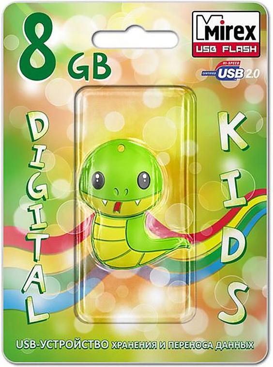 

Usb flash Mirex Snake 8 Гб Green [13600-KIDSNG08], Snake 8 Гб