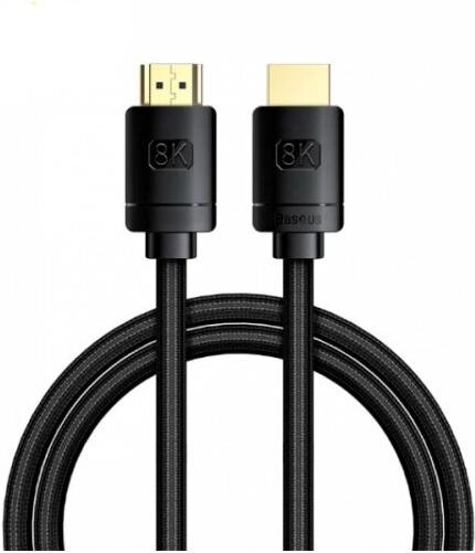 

Кабель для компьютера Baseus CAKGQ-K01, Кабель Baseus CAKGQ-K01 High Definition Series Adapter Cable 8K HDMI 2.1 to 8K HDMI 8K 2.1 2m Black (Baseus High Definition Series HDMI 8K to HDMI 8K Adapter Cable 2m Black (CAKGQ-K01))