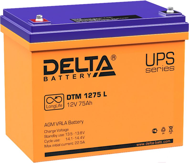 

Аккумулятор для ИБП Delta DTM 1275 L