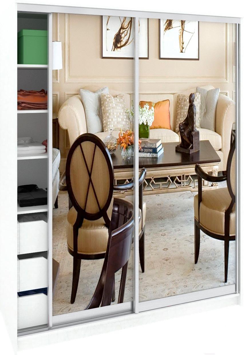 

Шкаф Кортекс мебель Сенатор ШК11 Классика зеркало белый