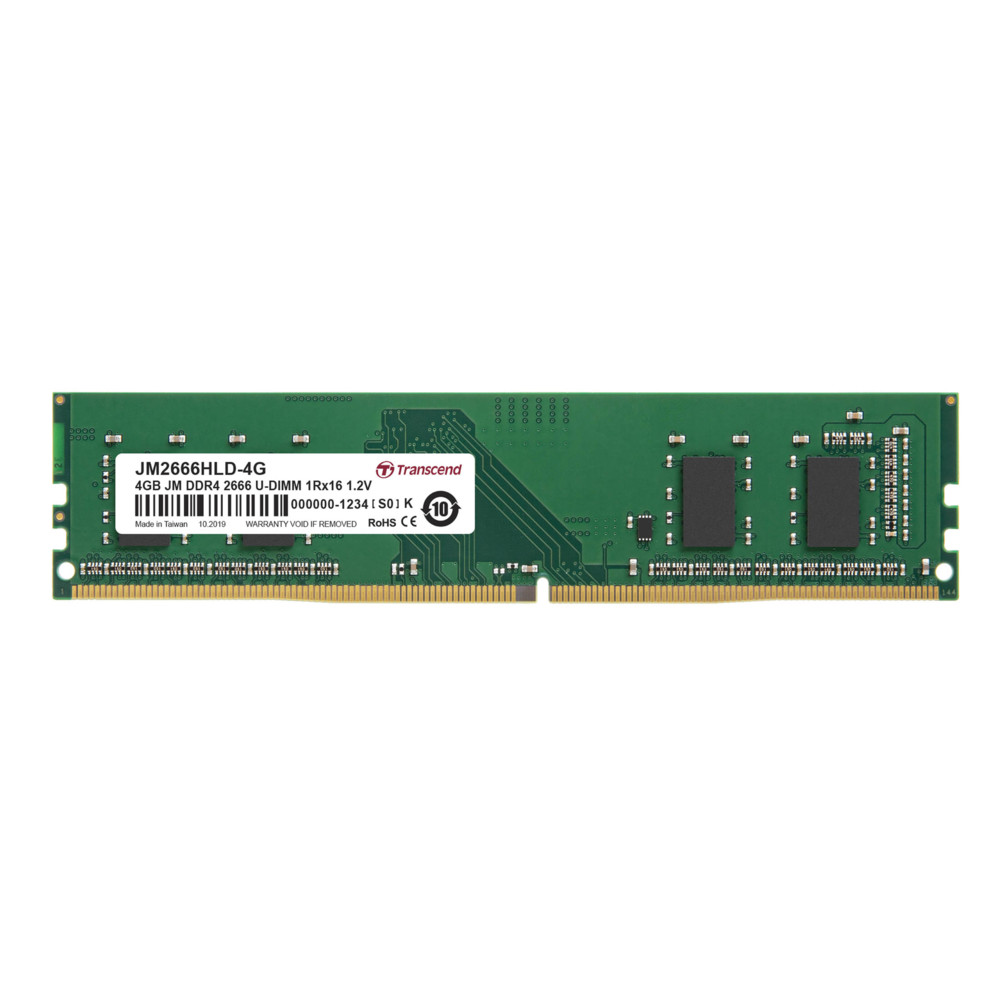 

Оперативная память Transcend 4GB JM DDR4 2666Mhz U-DIMM 1Rx16 [JM2666HLD-4G], 4GB JM DDR4 2666Mhz U-DIMM 1Rx16