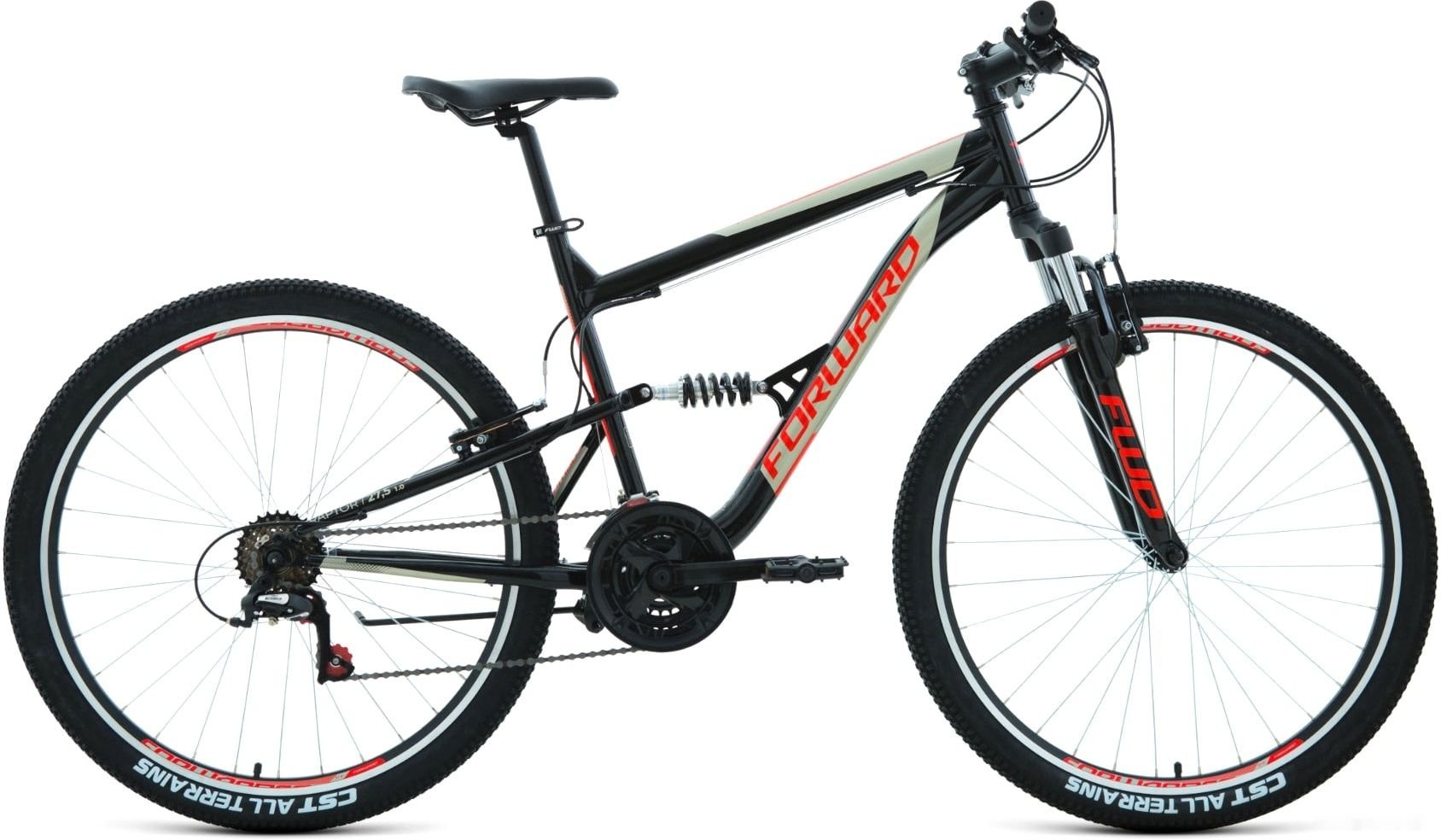 

Велосипед Forward Raptor 27.5'' 1.0 рама 16 дюймов 2020 черный/красный [RBKW0SN7P005], Raptor 27.5 1.0 2020 16'