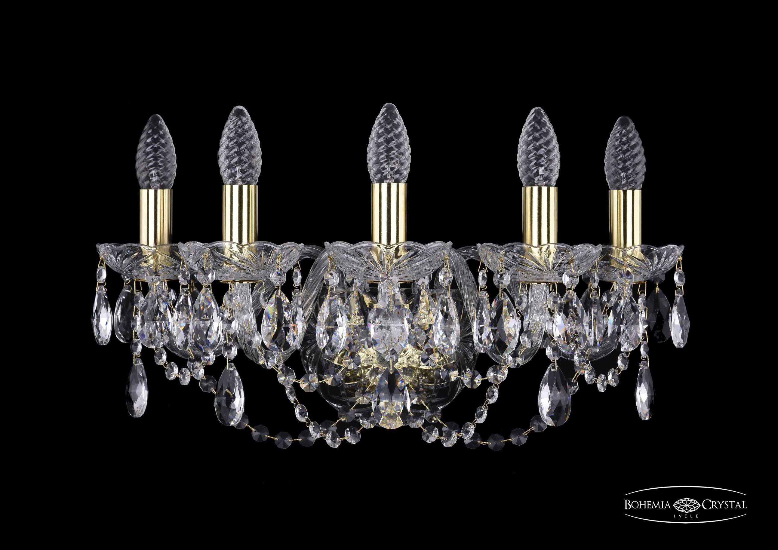 

Подвесная люстра Bohemia Ivele Crystal 1402B/5/160/G, Бра Bohemia Ivele Crystal 1402B/5/160/G