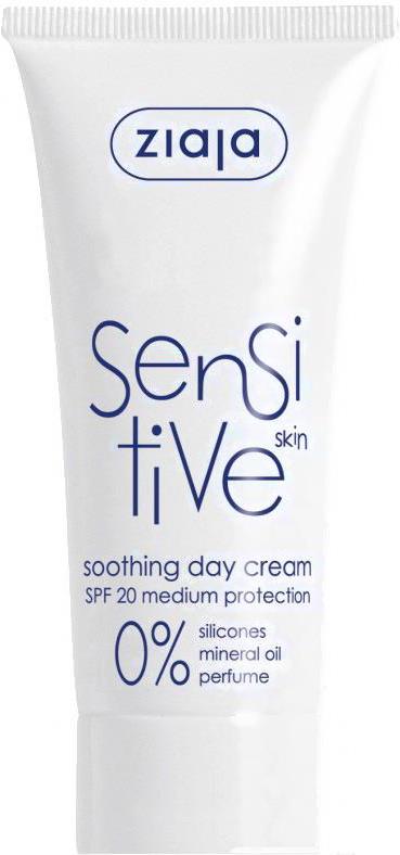 

Крем для лица Ziaja Sensitive Skin дневной успокаивающий SPF20 (50мл), Sensitive Skin дневной успокаивающий SPF20 50мл