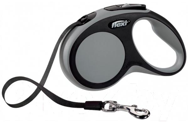 

Поводок-рулетка Flexi New Comfort L 5m ремень серый, New Comfort L 5m ремень