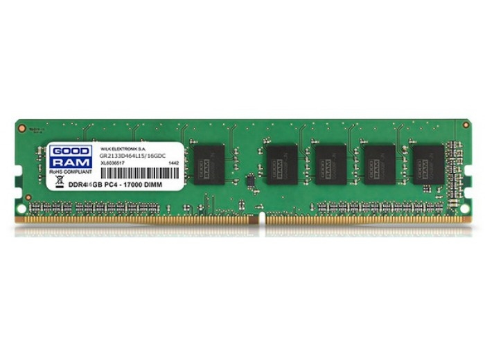 

Оперативная память GOODRAM 16GB DDR4 PC4-19200 GR2400D464L17/16G, DIMM DDR4 16Gb 2400 МГц