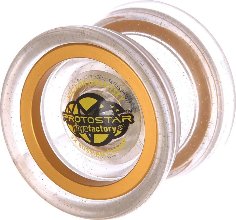 

Йо-йо YoYoFactory Protostar прозрачный с блёстками (Protostarg), Развивающая игрушка YoYoFactory Йо-Йо Protostar прозрачный с блёстками (Protostarg)