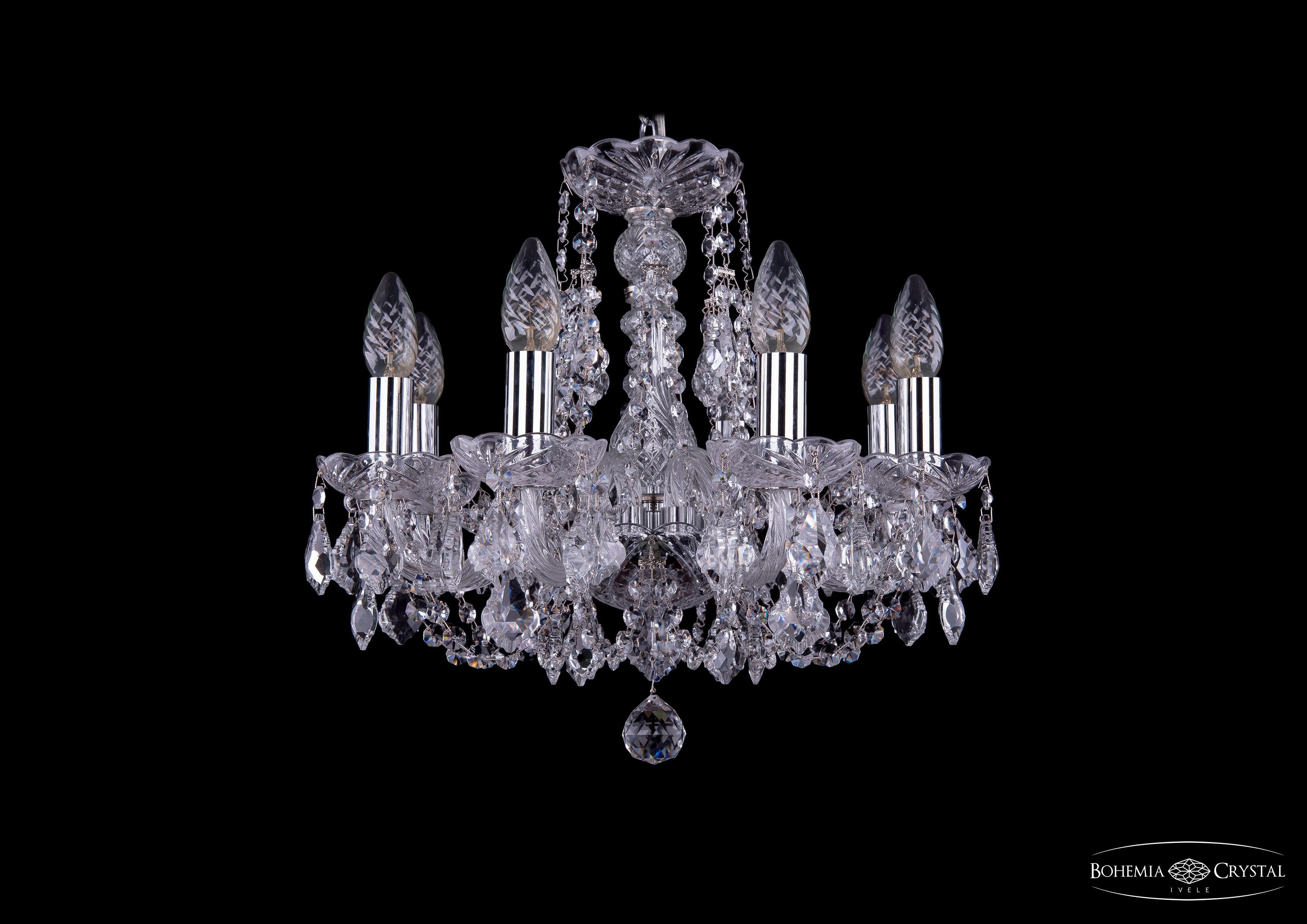 

Подвесная люстра Bohemia Ivele Crystal 1406/8/141/Ni/Leafs