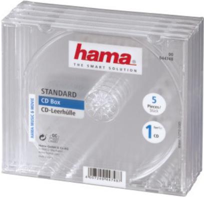 

Футляр для CD диска Hama H-44748 Jewel 5 шт [00044748], H-44748 Jewel 5 шт