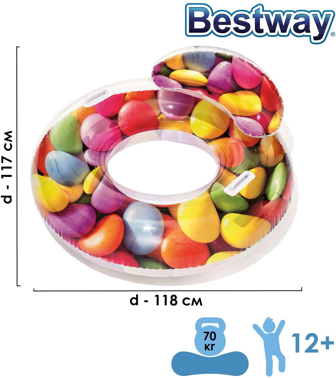

Круг для плавания Bestway Леденцы [43186], Круг для плавания Bestway Леденцы 43186