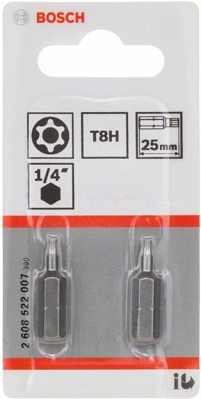 

Бита Bosch Security-Torx Extra-Hart T8H 25 мм 2 шт (2.608.522.007)