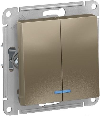 

Выключатель Schneider Electric AtlasDesign шампань [ATN000553], Выключатель Schneider Electric AtlasDesign ATN000553 шампань