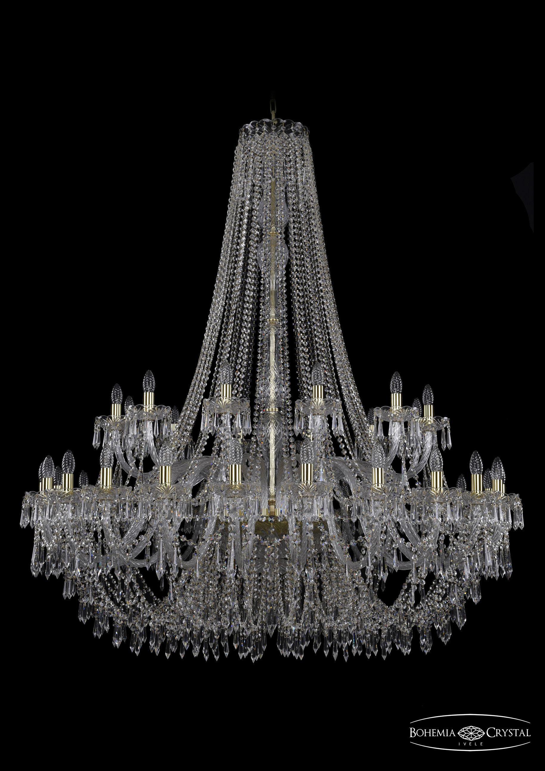 

Подвесная люстра Bohemia Ivele Crystal 1403/24+12/530/h-160/G