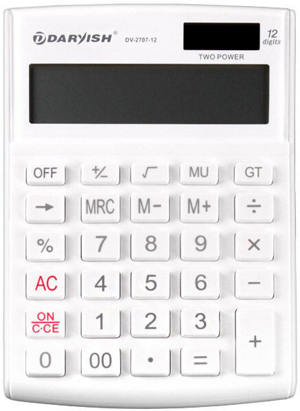 

Калькулятор настольный Darvish белый DV-2707-12W