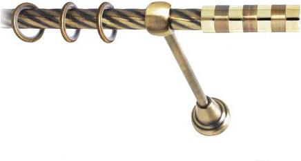 

Карниз Lm Decor Жезл 060 1р витой 4м антик, Жезл 060 1р витой 16мм 4.0м