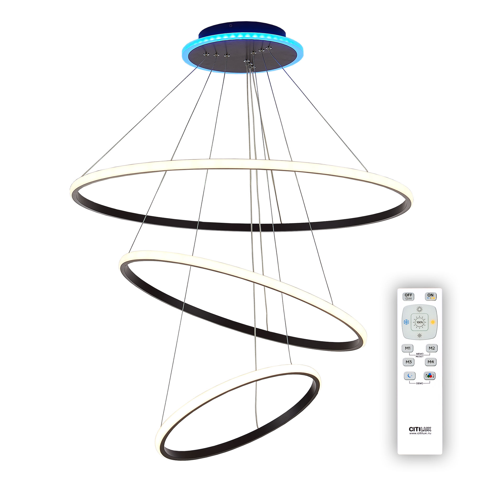 

Подвесная люстра Citilux Неон Св-к LED 90W, с пультом кофейный [CL731095RGB], Неон Св-к LED 90W, с пультом