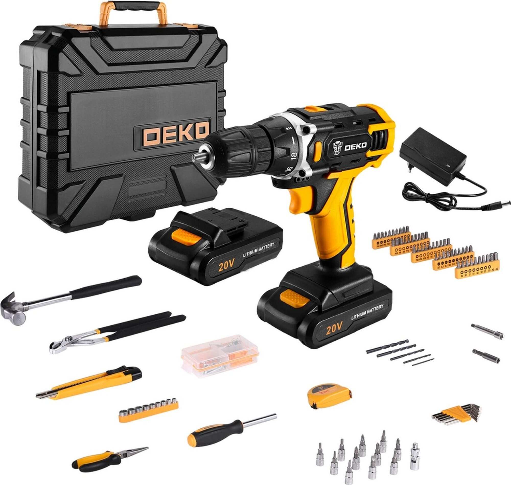 

Дрель-шуруповерт Deko DKCD20FU-Li SET 195 [063-4135], Дрель-шуруповерт Deko DKCD20FU-Li 063-4135