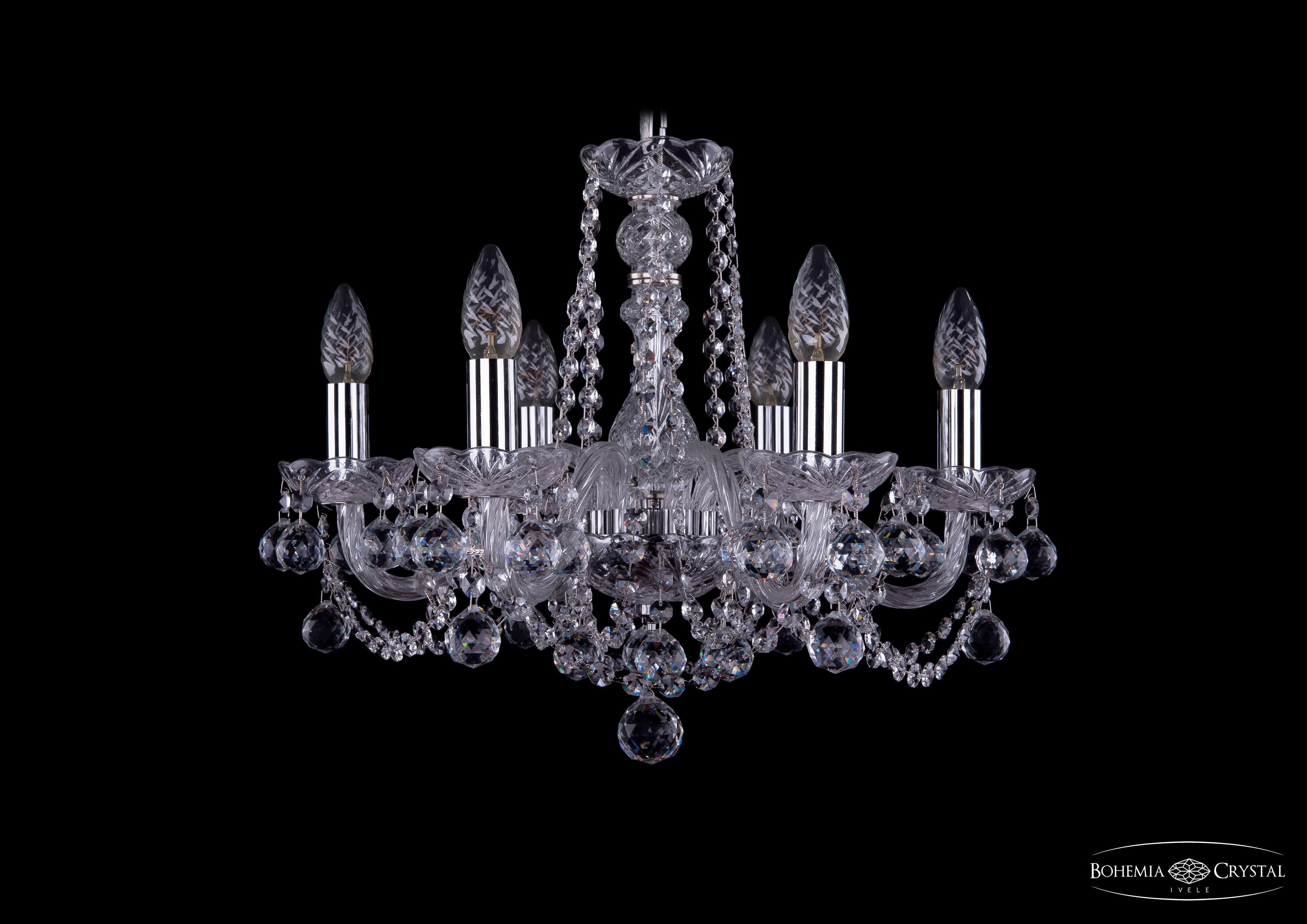 

Подвесная люстра Bohemia Ivele Crystal 1402/6/160/Ni/Balls