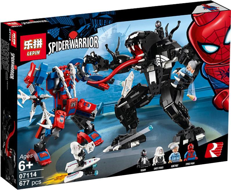 

Конструктор Lepin Spider-Man Mech vs. Venom Mech [07114], Spider-Man Mech vs. Venom Mech