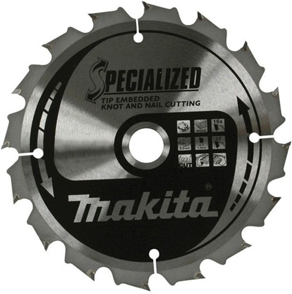 

Диск пильный Makita для демонтажных работ 165x20x1.25x24T [B-29175], Диск пильный Makita для демонтажных работ 165x20x1.25x24T B-29175