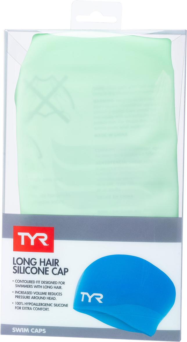 

Шапочка для плавания Tyr Long Hair Wrinkle-Free Silicone Cap голубой [LCSL/332], Long Hair Wrinkle-Free Silicone Cap