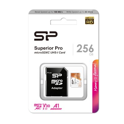 

SSD диск Silicon-Power microSDHC Superior Pro A1 Micro Secure Digital XC Class 10 UHS-1 U3 256Gb [SP256GBSTXDU3V20AB], microSDHC Superior Pro A1 Micro Secure Digital XC Class 10 UHS-1 U3 256Gb