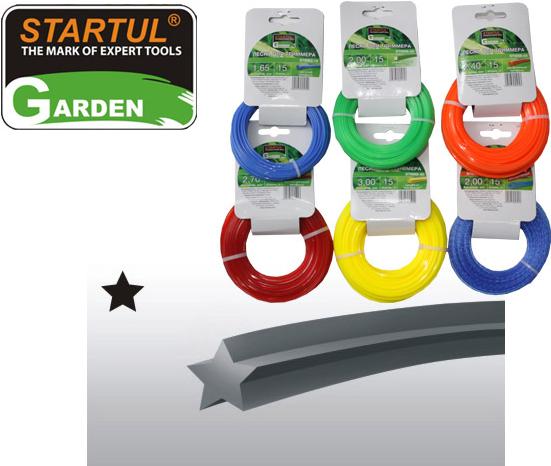 

Леска для триммера Startul ф 3.0 х 15 м звездочка Garden [ST6059-30], Леска для триммера Startul ф 3.0 х 15 м звездочка Garden ST6059-30