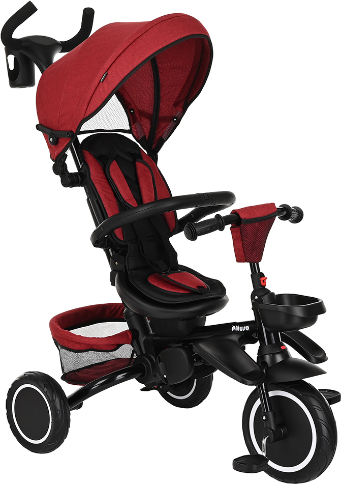 

Велосипед трехколесный Pituso Elite Plus темно-красный (JY-T05)