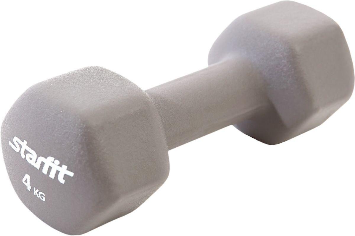 

Гантель Starfit неопреновая DB-201 4 кг пара холодный серый, неопреновая DB-201 4 кг пара
